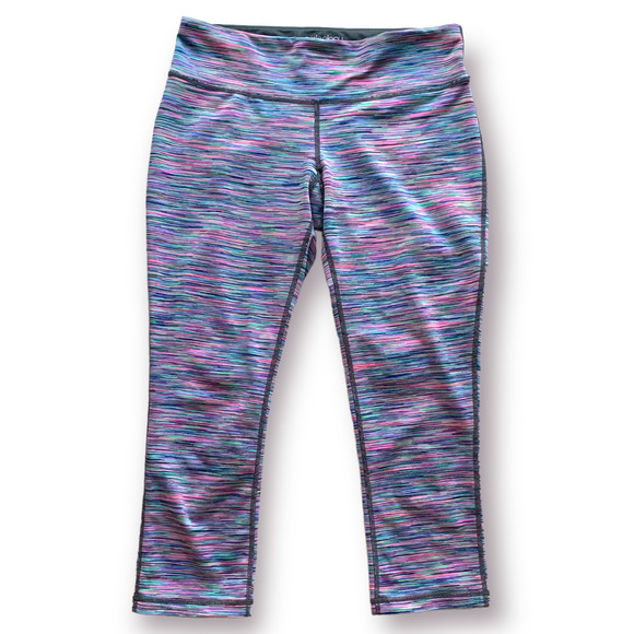 IDEOLOGY Pink Spring Space Print Cropped Leggings Workout Active Yoga Small - Picture 2 of 7